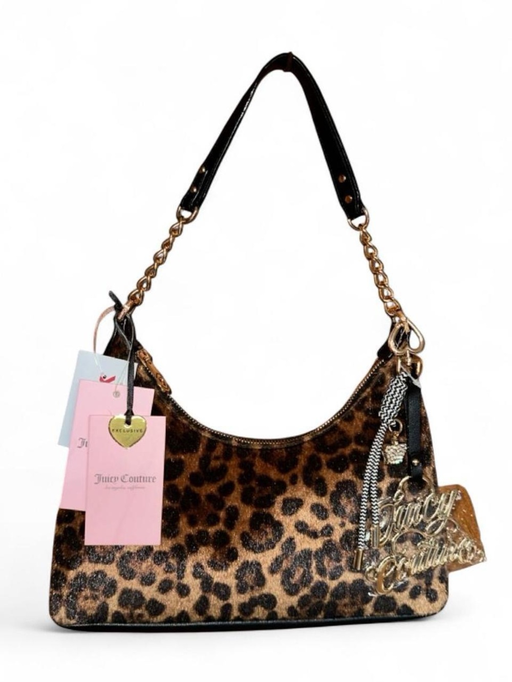 Juicy Couture “Top Players Shoulder Bag”, leopard print